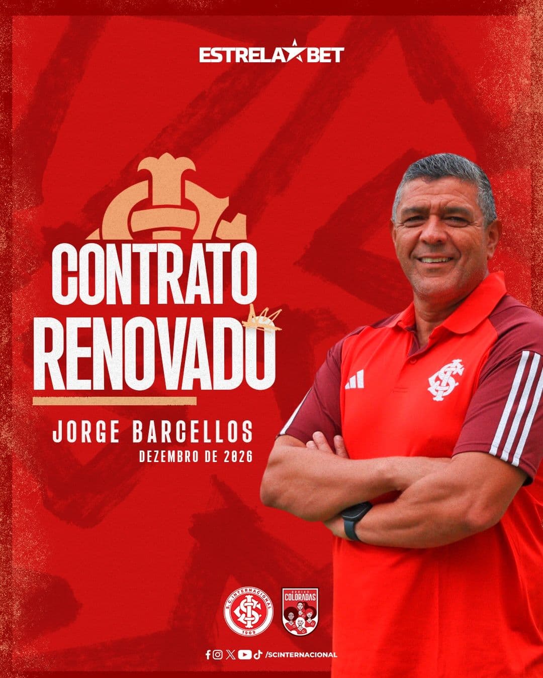 Jorge Barcellos renova contrato até dezembro de 2026
