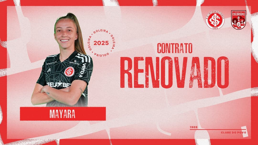 Goleira Mayara renova com as Gurias Coloradas
