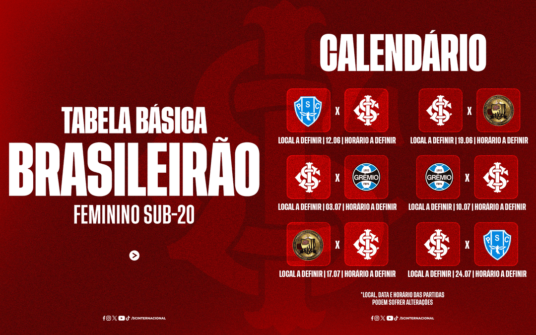 Tabela Básica do Brasileirão Feminino Sub-20