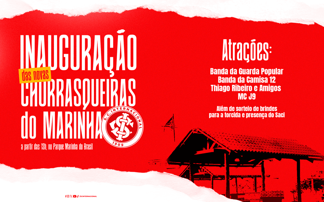 Churrasqueiras no Parque Marinha do Brasil serão inauguradas no domingo (1º)