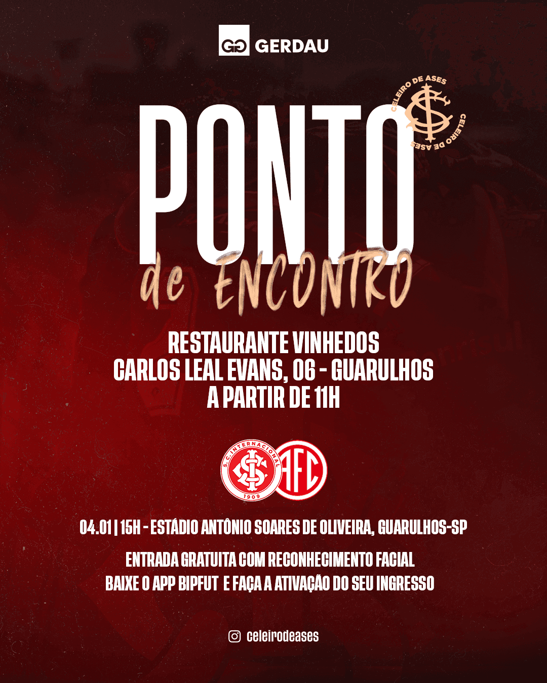 Ponto de encontro em Guarulhos para apoiar o Inter na estreia da Copinha