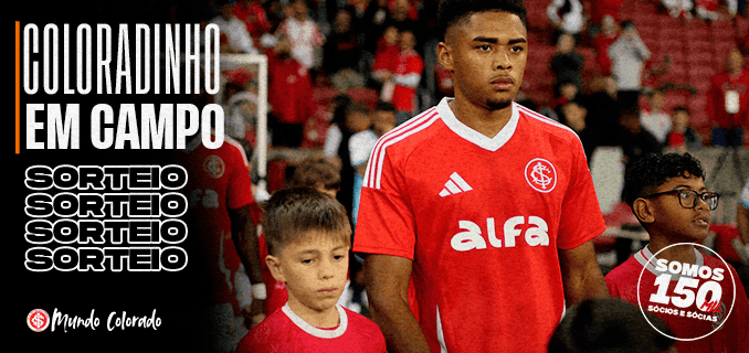 Cinco sócios(as) coloradinhos(as) serão sorteados(as) para entrar em campo contr...