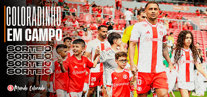 Cinco sócios(as) coloradinhos(as) serão sorteados(as) para entrar em campo no jo...